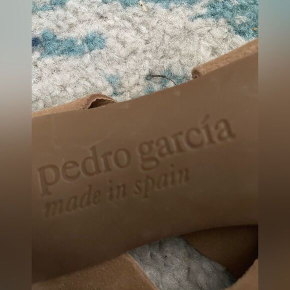 PEDRO GARCIA Tan Suede Sandals Heels Size 8/38 - Picture 10 of 10